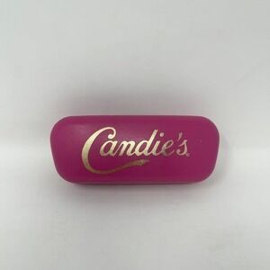 Candies Eyeglasses Sunglasses Designer Case Hot Pink Gold Lettering Clamshell